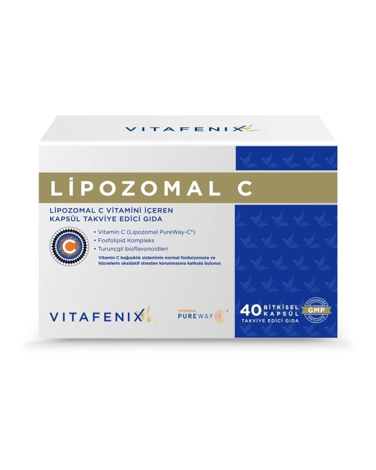 Lipozomal C Vitamini İçeren Kapsül Takviye Edici Gıda görseli