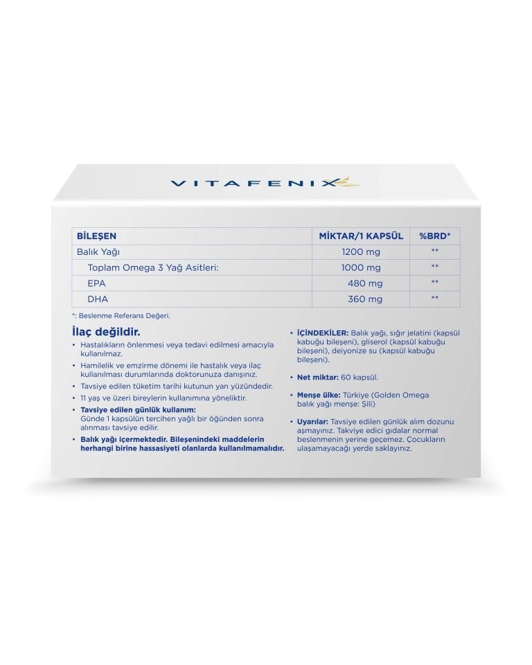 Omega 3 Balık Yağı Takviyesi - IFOS Onaylı, Trigliserid Formda