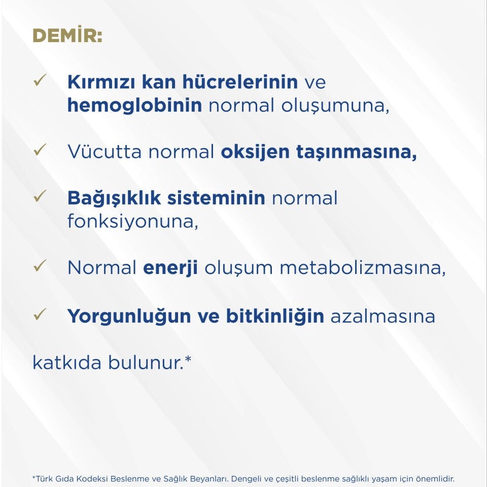 Demir Takviyesi (2 Aylık Doz)