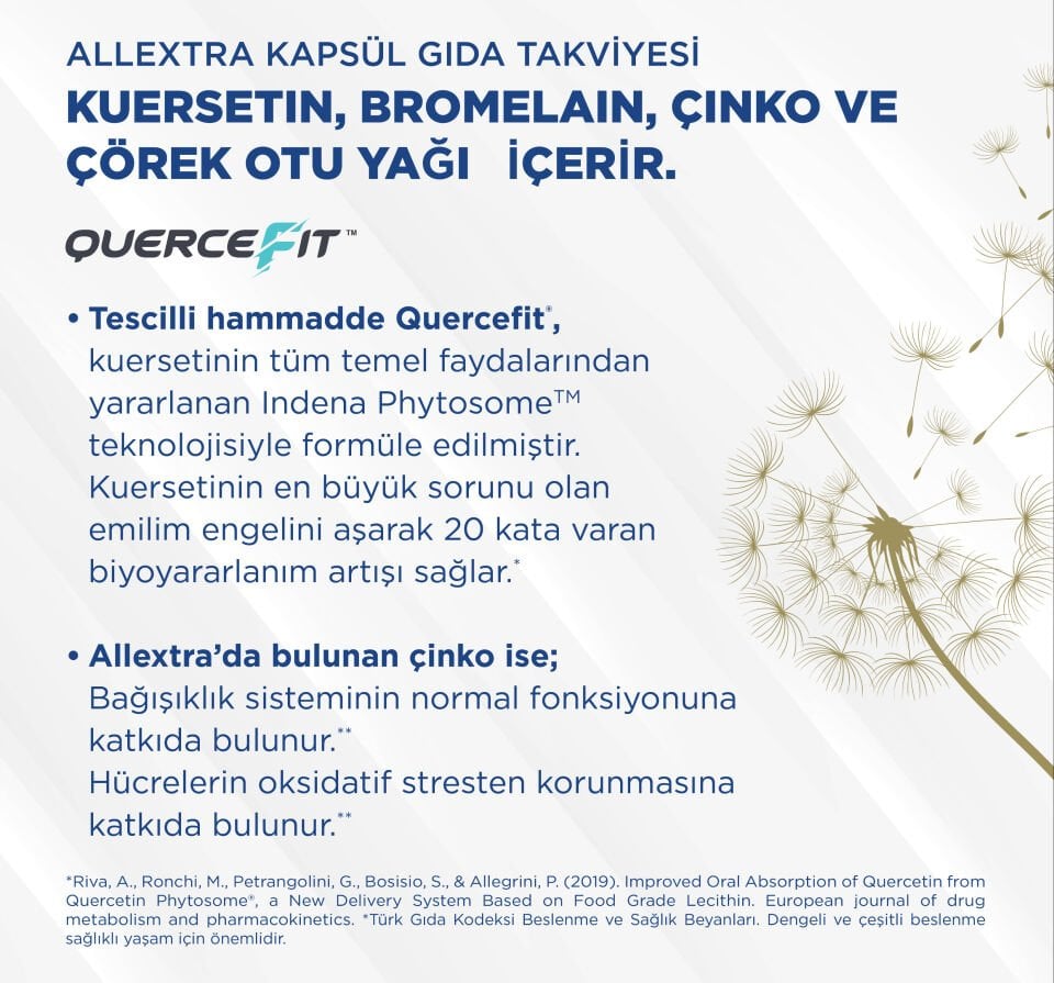Allextra - Kuersetin, Çörek Otu Yağı, Bromelain ve Çinko Takviyesi