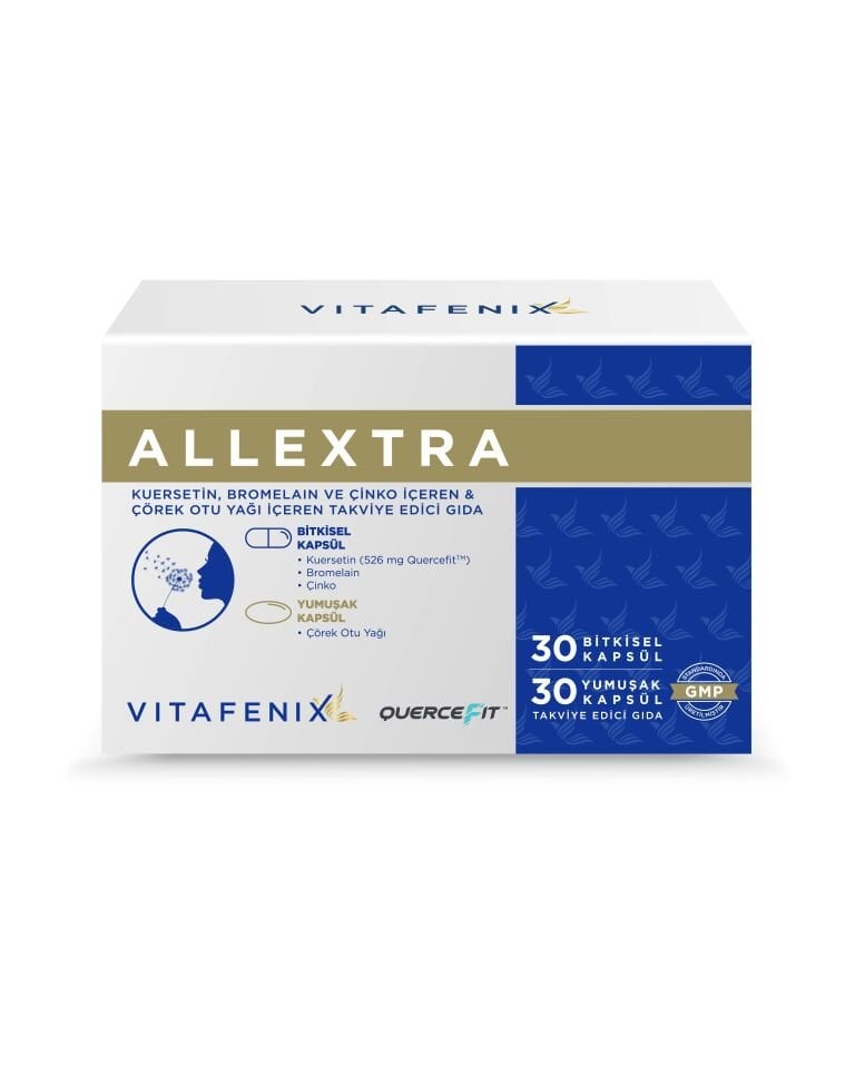Allextra - Kuersetin, Çörek Otu Yağı, Bromelain ve Çinko Takviyesi görseli