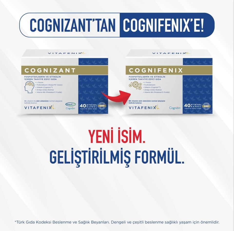 Cognifenix Fosfotidilserin ve Sitikolin İçeren Takviye Edici Gıda
