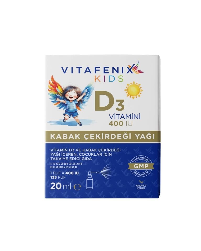 D3 ve Kabak Çekirdeği Yağı İçeren Çocuklar İçin D Vitamini Takviye Edici Gıda görseli
