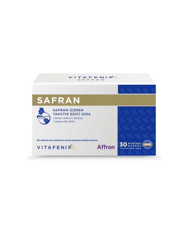 Vitafenix Safran – Affron® Safran Ekstresi ve B6 Vitamini İçeren Takviye Edici Gıda görseli