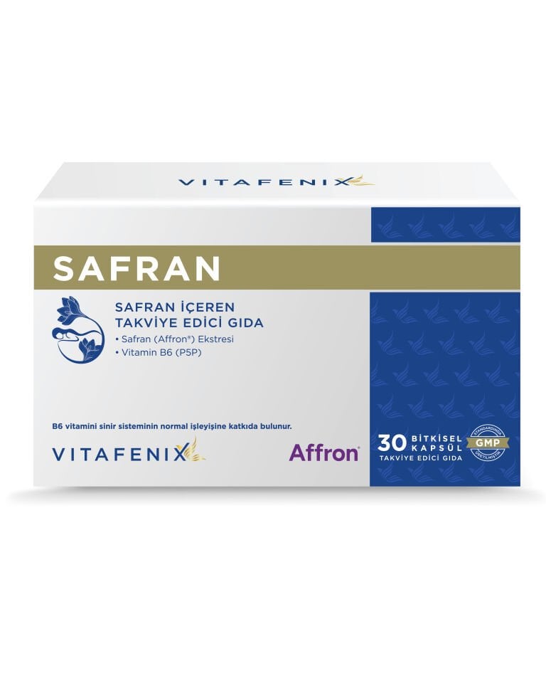 Vitafenix Safran – Affron® Safran Ekstresi ve B6 Vitamini İçeren Takviye Edici Gıda görseli