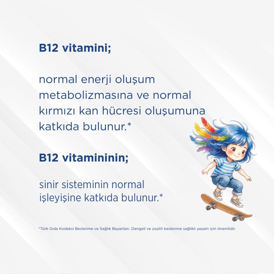 Vitamin B12 İçeren Çocuklar İçin Sıvı Takviye Edici Gıda