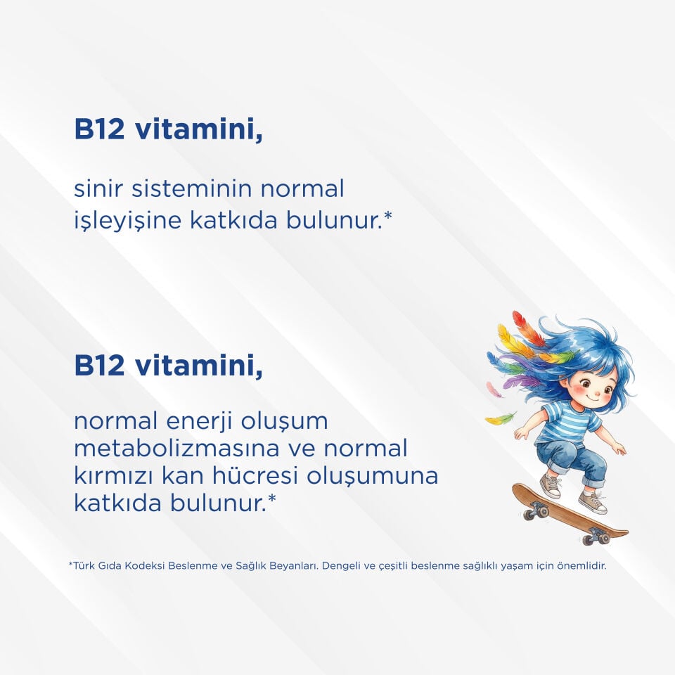 Vitamin B12 İçeren Çocuklar İçin Sıvı Takviye Edici Gıda