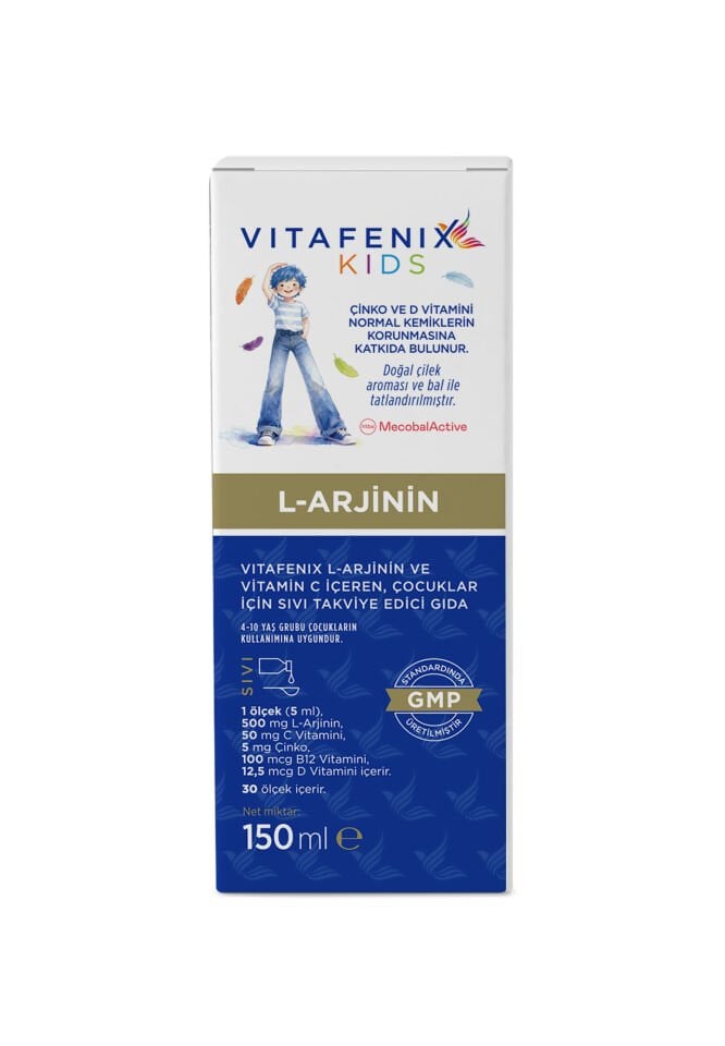 L-Arjinin ve Vitamin C İçeren Çocuklar İçin Sıvı Takviye Edici Gıda