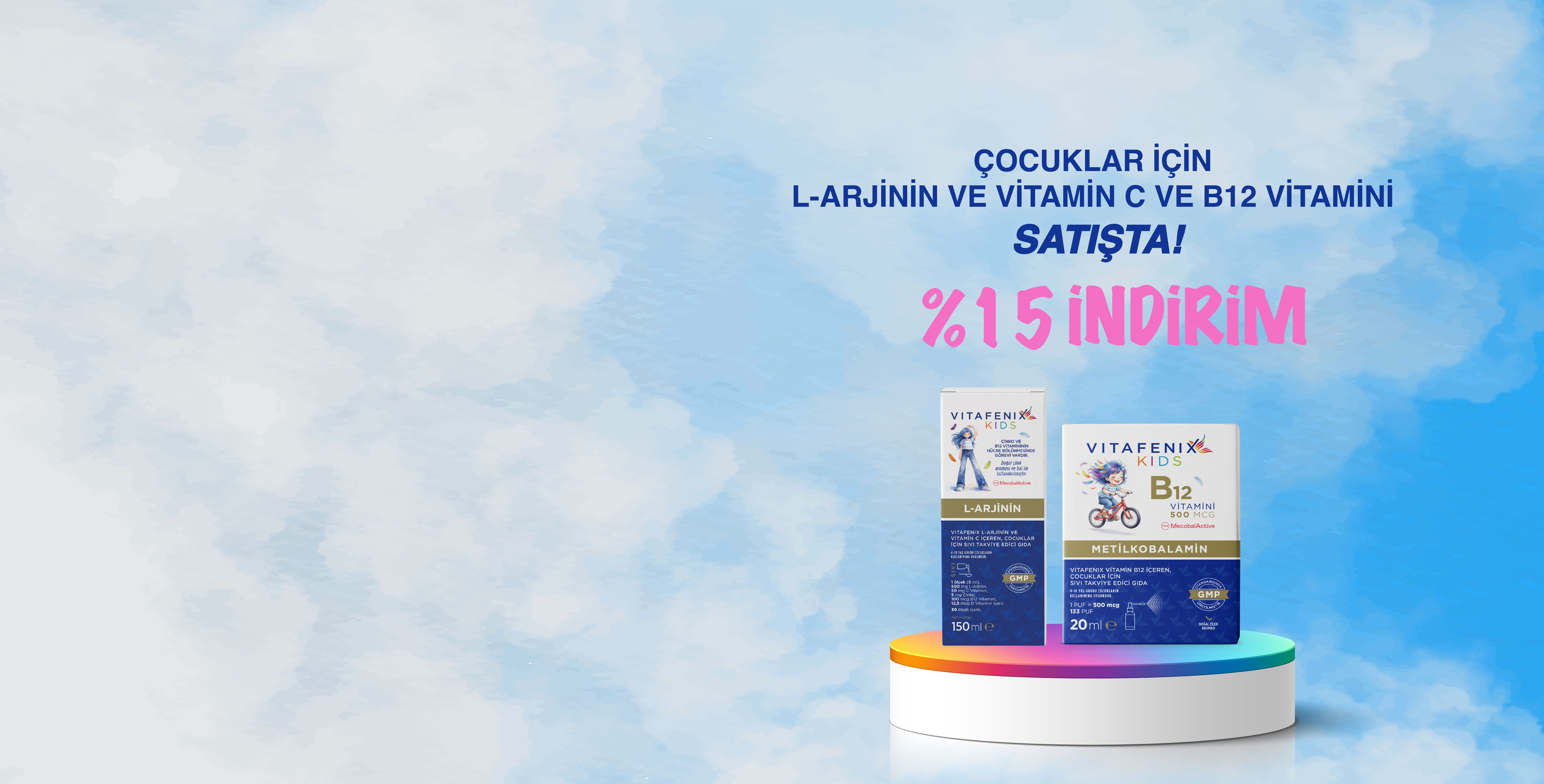 KIDS L-ARJİNİN VE B12 SATIŞTA!